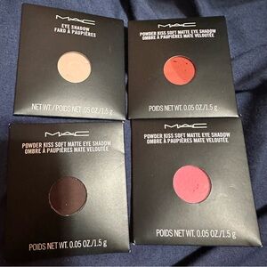 Bundle of four MAC Cosmetics Pro Palette Eye Shadow single pans